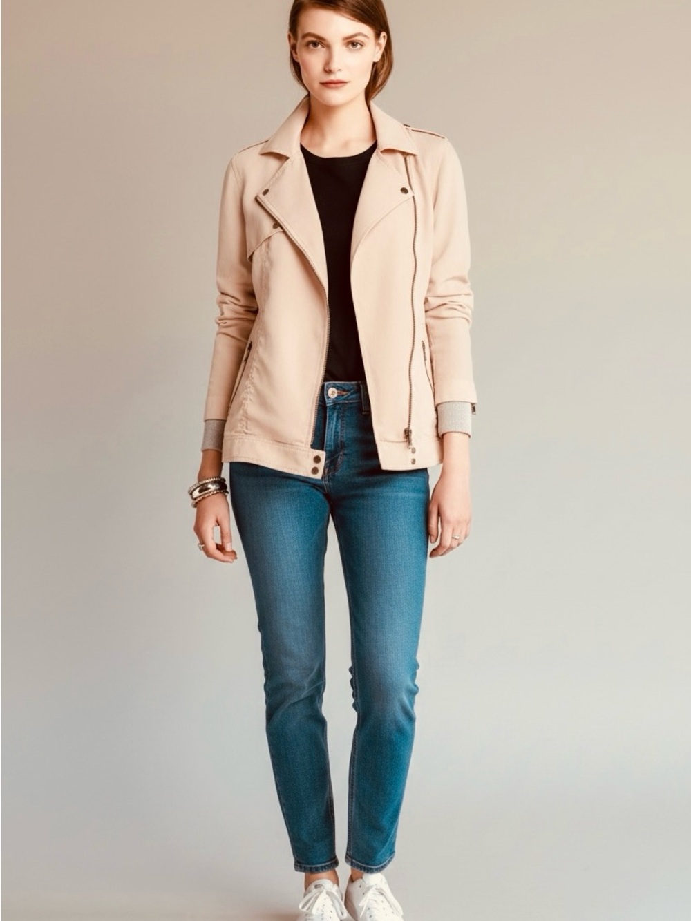 Banana Republic Blush Pink Moto Jacket